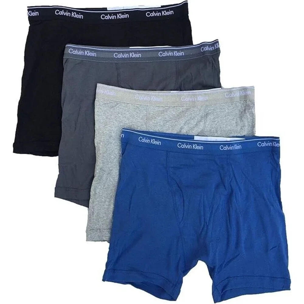 NEW Calvin Klein Men`s Cotton Boxer Briefs 4 Pack (NP2190-927)  medium M